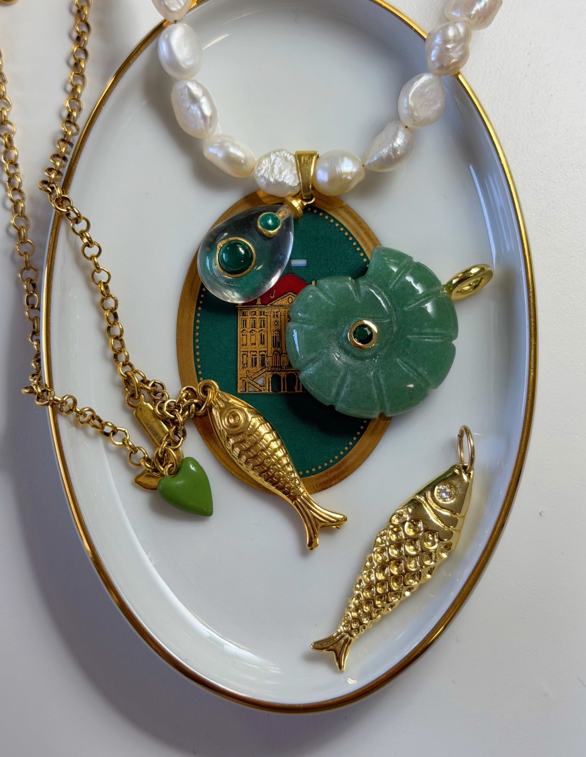 Nautilus Charm Green