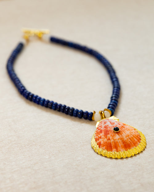 Shell Necklace Coral