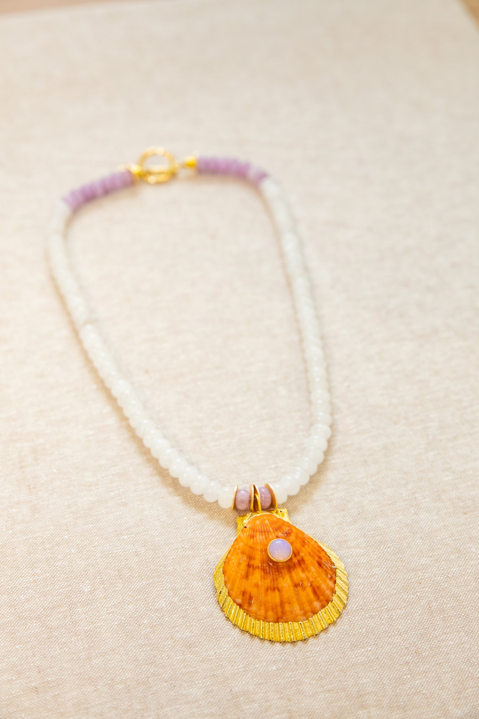 Shell Necklace Tangerine