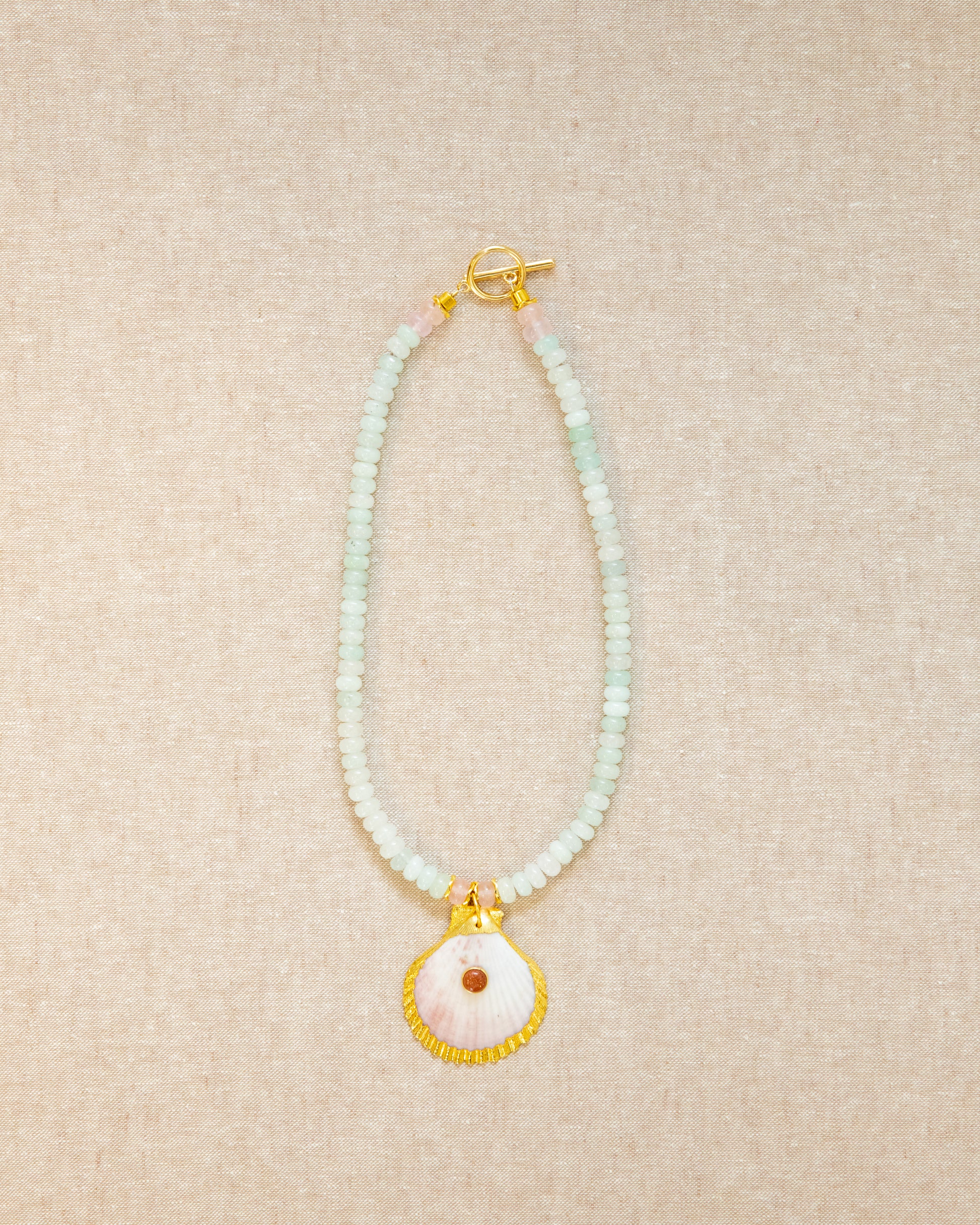 Shell Necklace Sea Glass